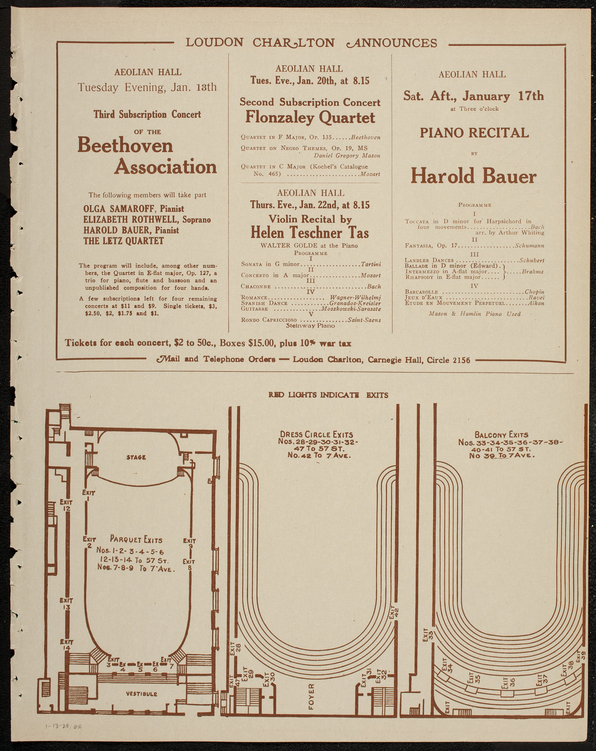 Gala Benefit Concert for New York Probation and Protective Association and Girls' Protective League, January 13, 1920, program page 11