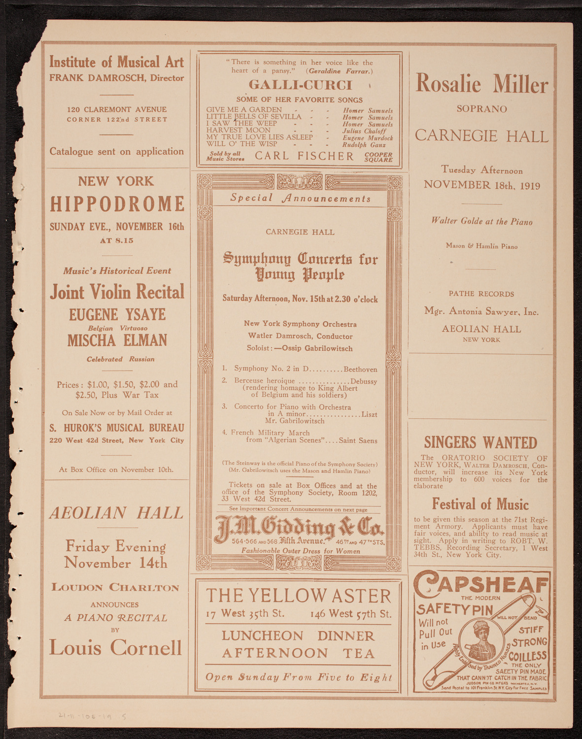 Kathryn Lee, Soprano, November 10, 1919, program page 9