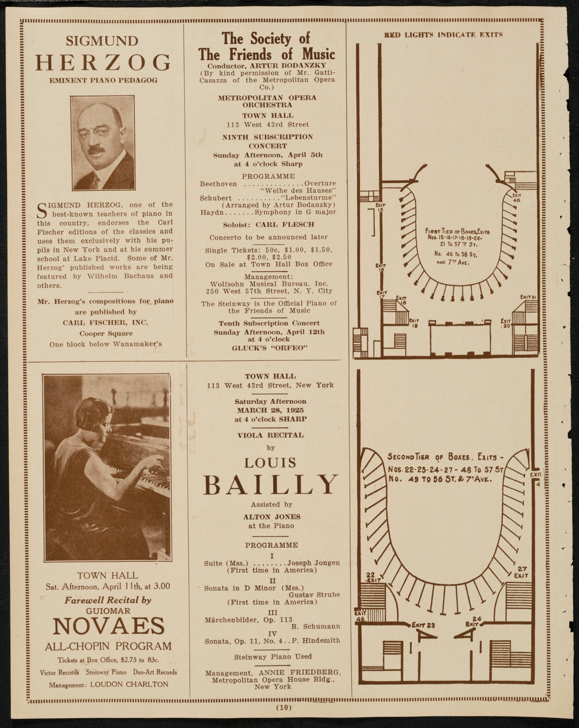 Frieda Hempel, Soprano, March 25, 1925, program page 10