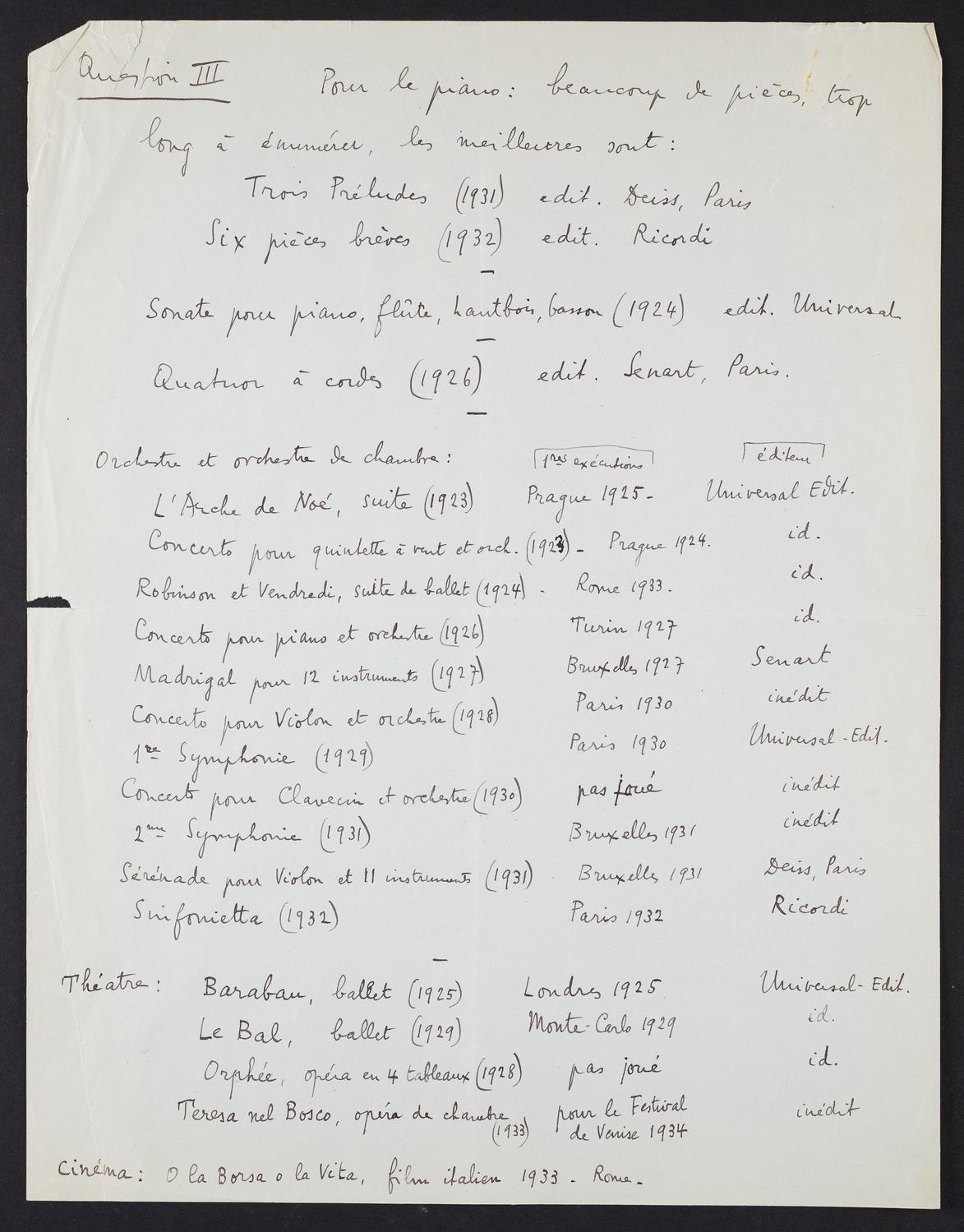Correspondence from Vittorio Rieti to David Ewen, page 2 of 3