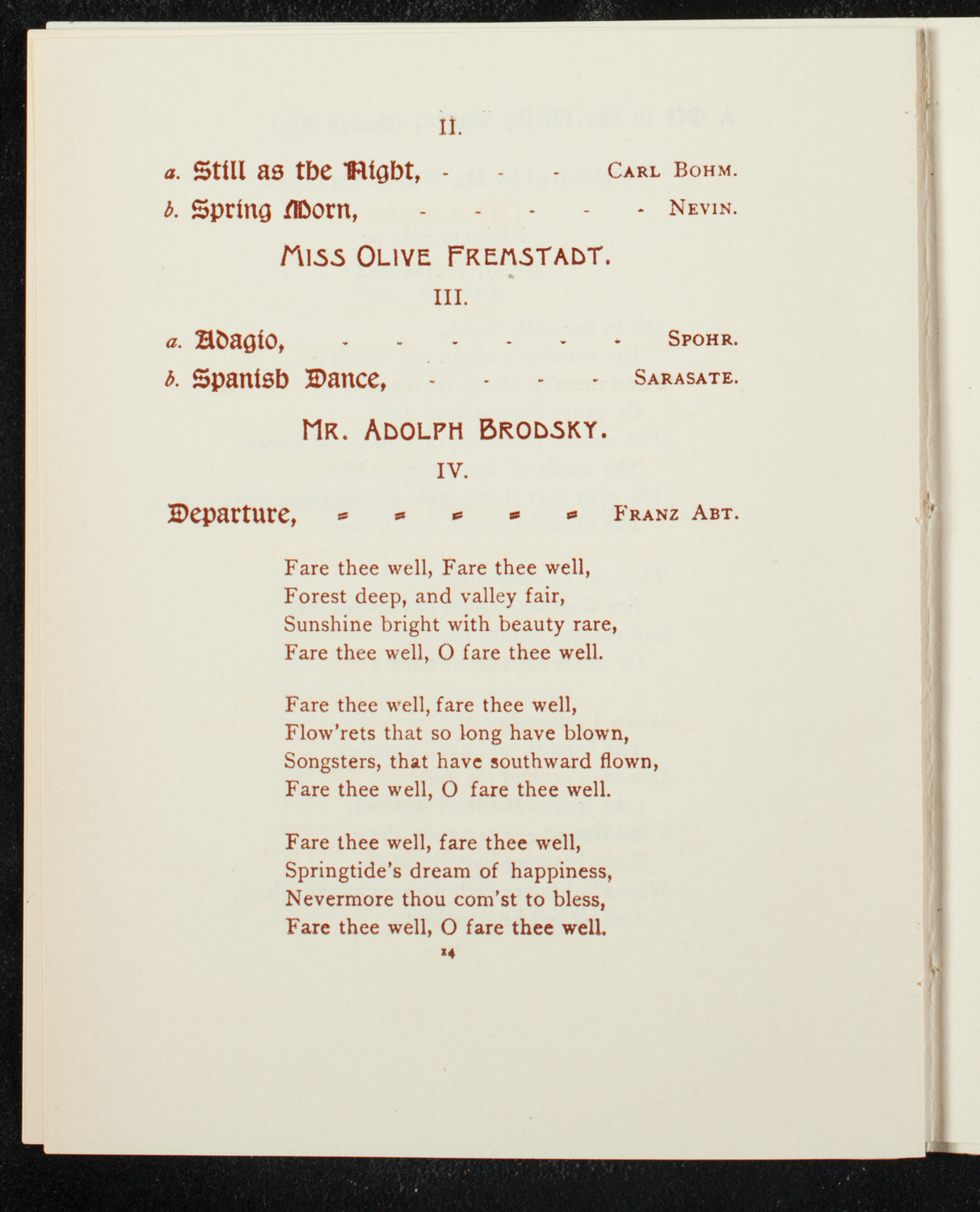 Musurgia, November 24, 1891, program page 18