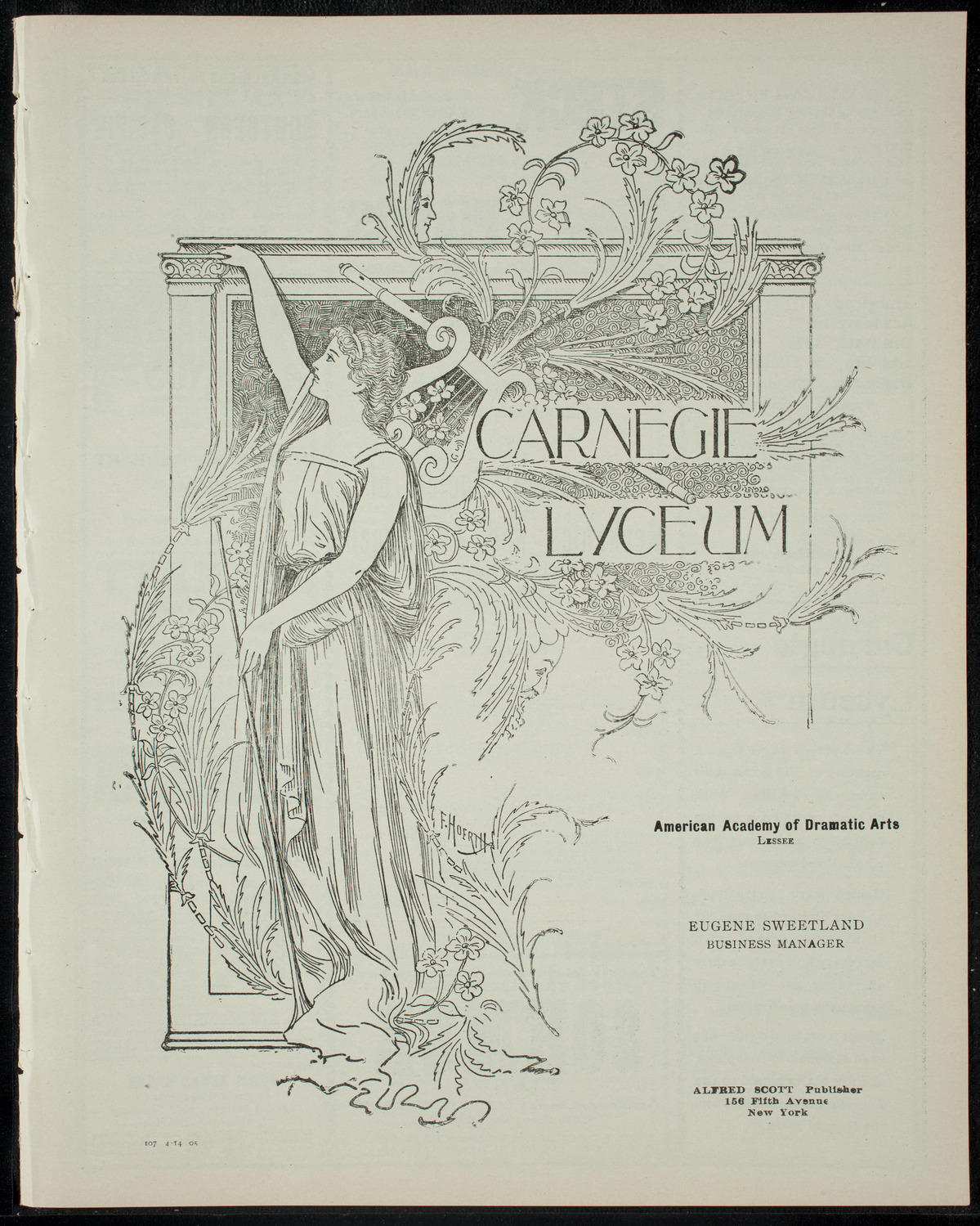 Graduation: General Society of Mechanics and Tradesmen, April 14, 1905, program page 1