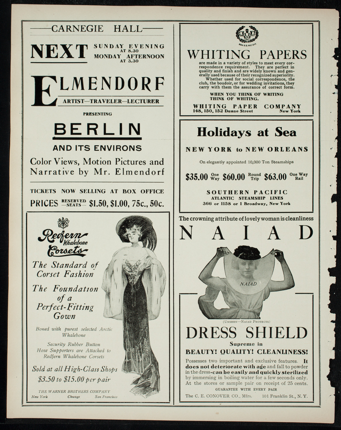 New York Philharmonic, November 18, 1910, program page 2