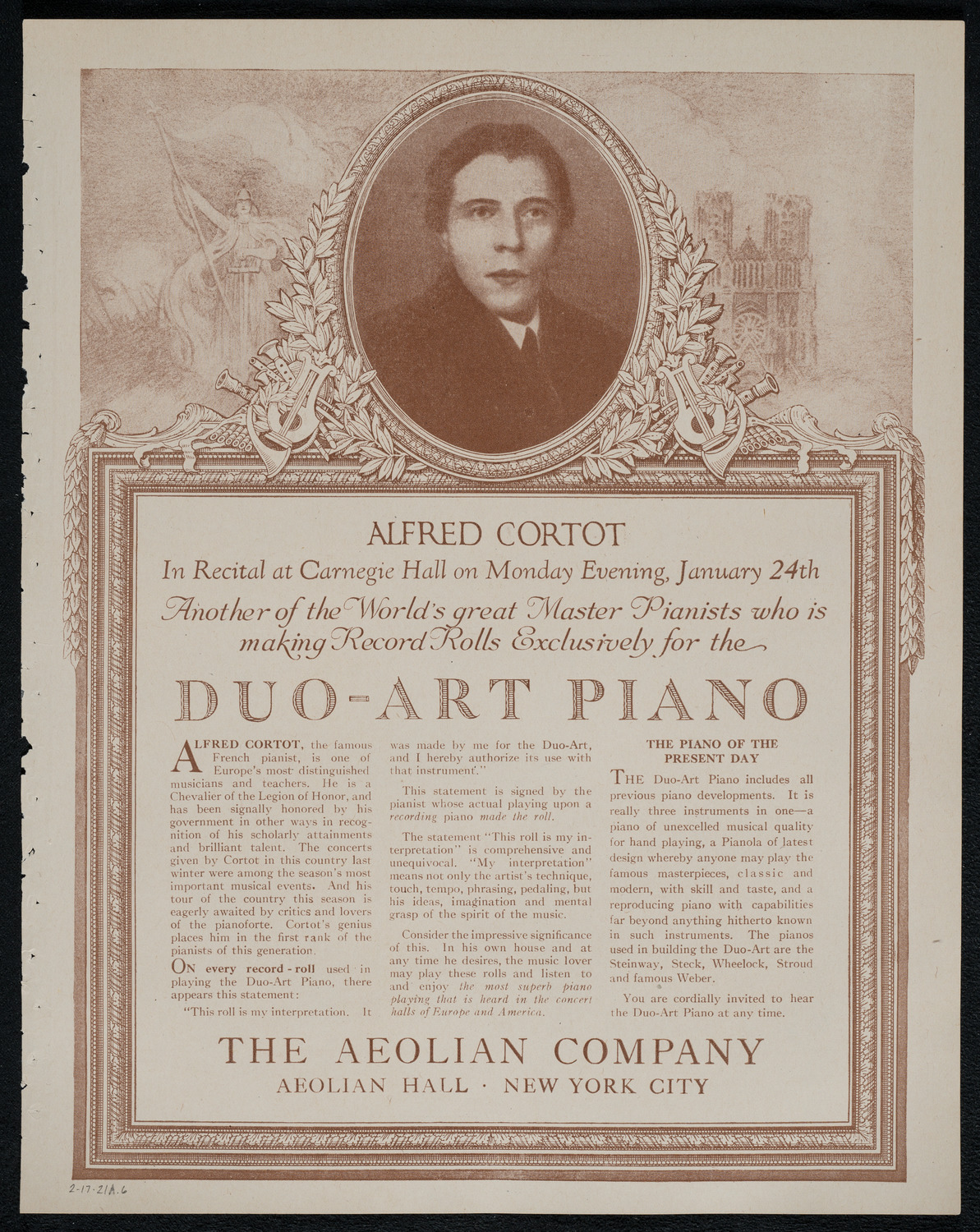 New York Symphony Orchestra, February 17, 1921, program page 11