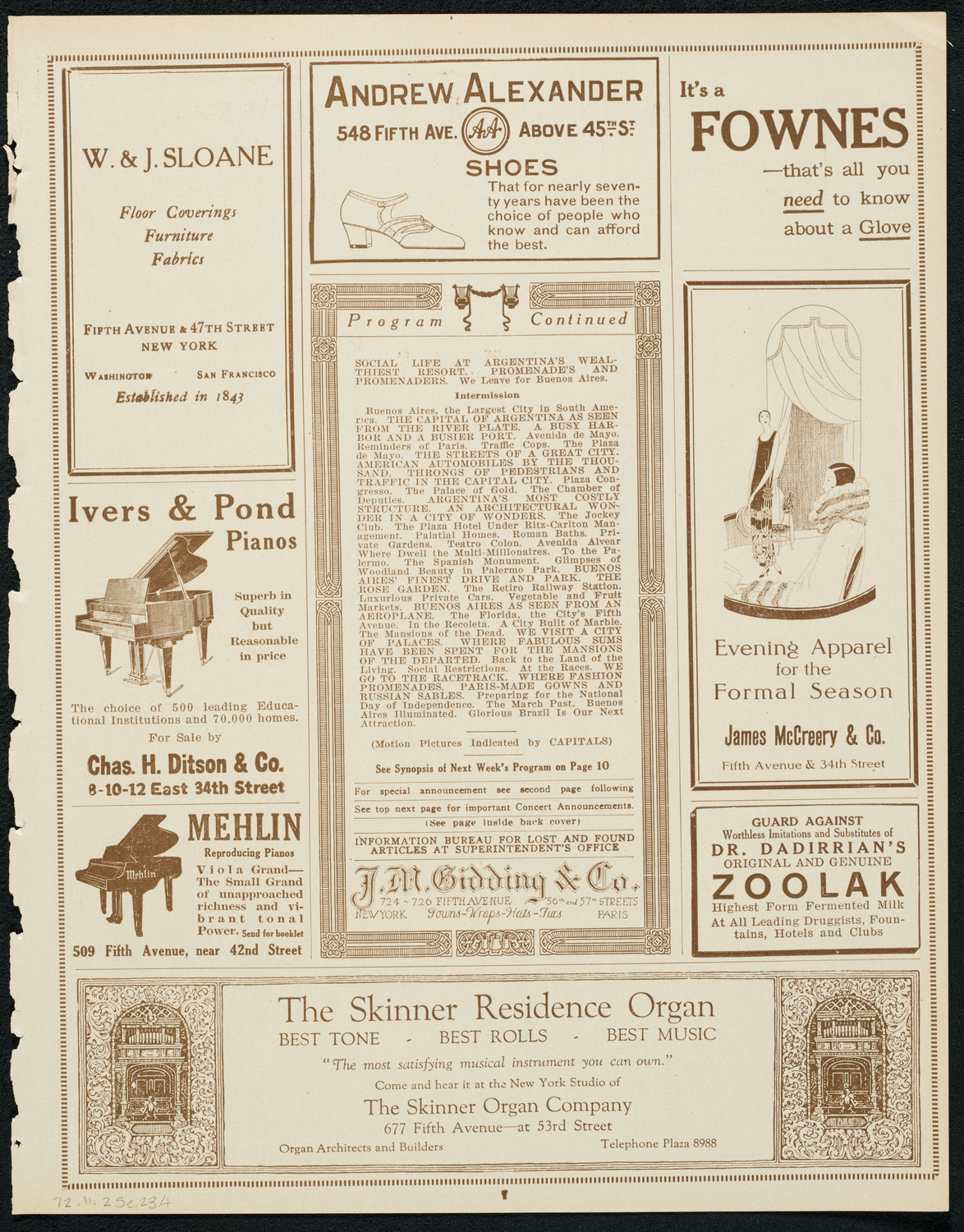 Newman Traveltalks: Argentina, November 25, 1923, program page 7