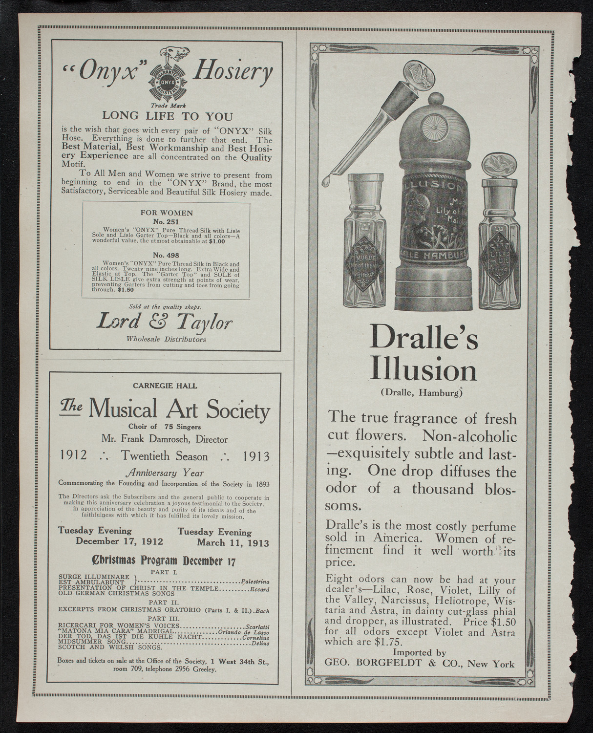 Eugène Ysaÿe, Violin, November 19, 1912, program page 8