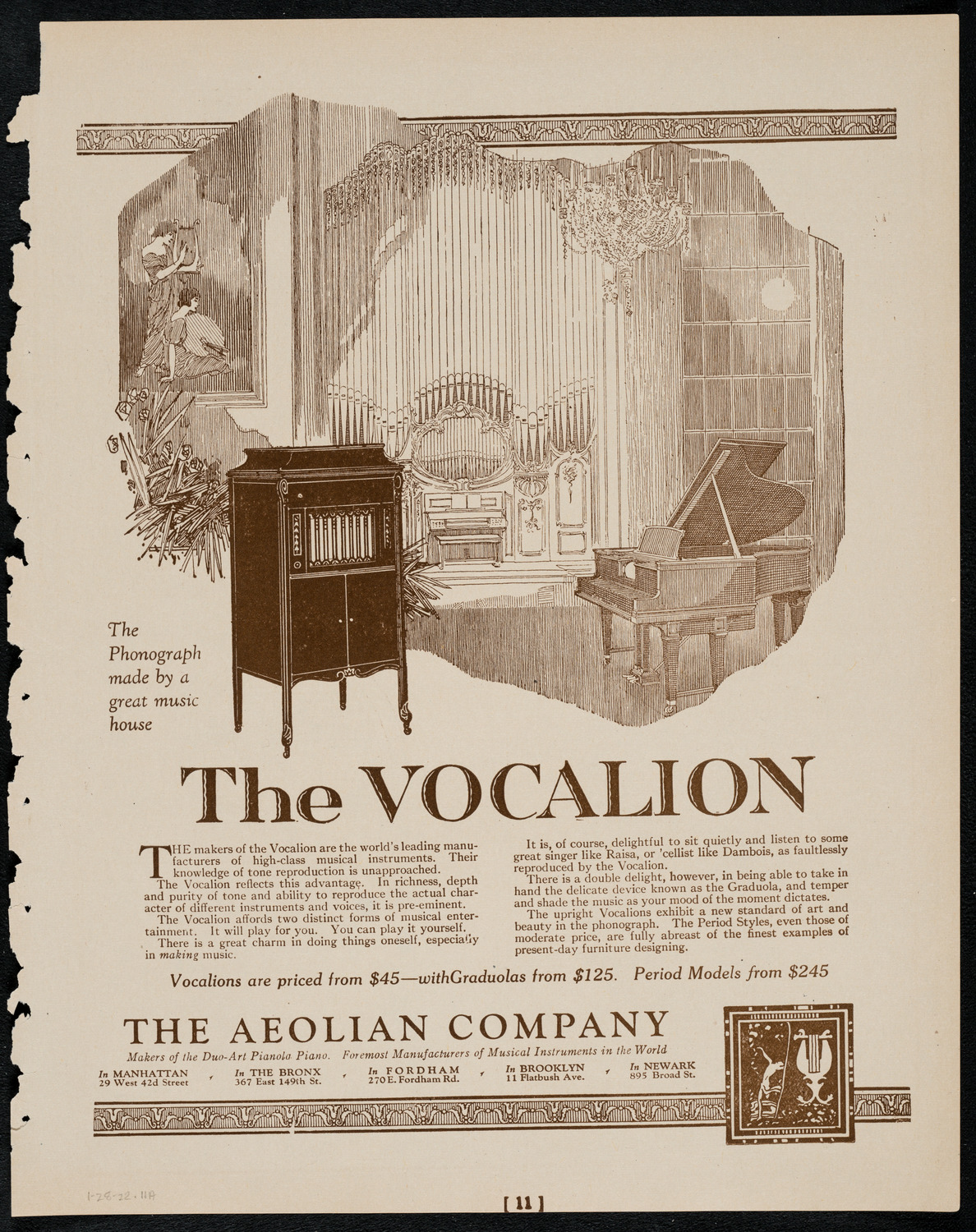 Symphony Concert for Young People, January 28, 1922, program page 11