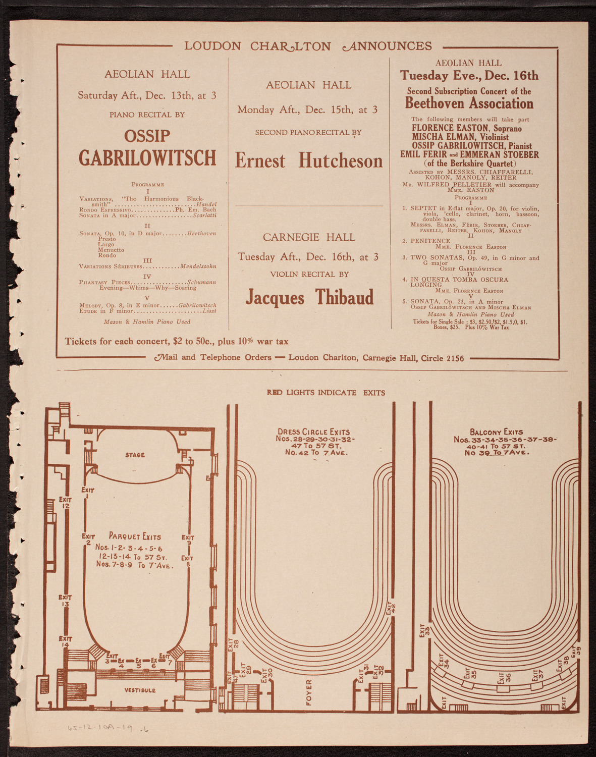 New Symphony Orchestra, December 10, 1919, program page 11