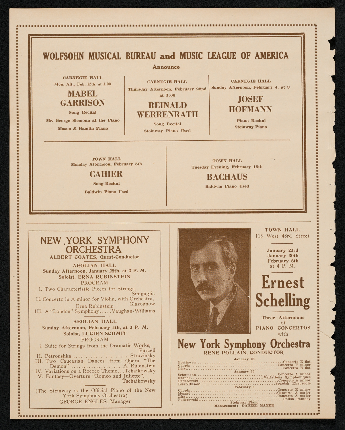 Symphony Concert for Young People, January 27, 1923, program page 8
