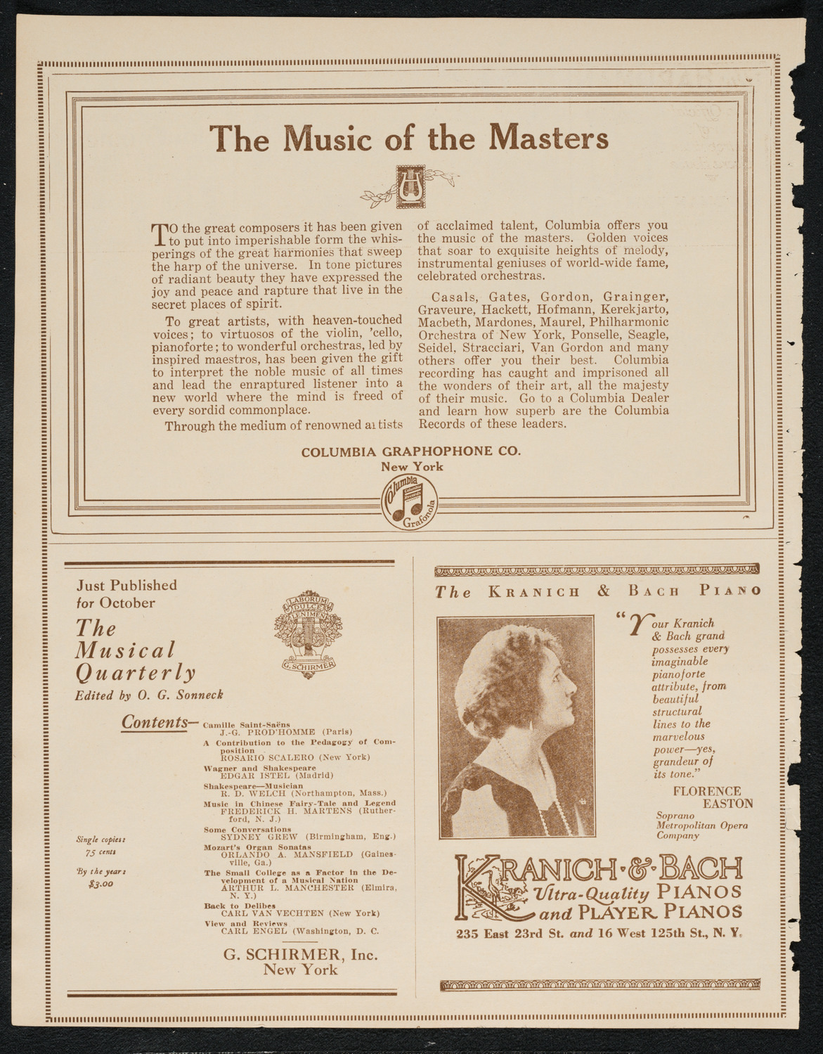 Isa Kremer, Soprano, October 29, 1922, program page 6