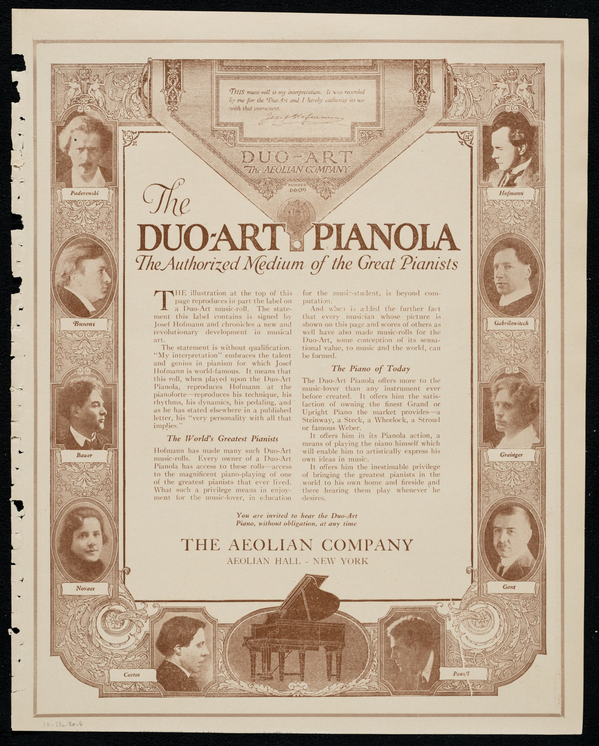 Edward Johnson, Tenor, October 23, 1920, program page 13