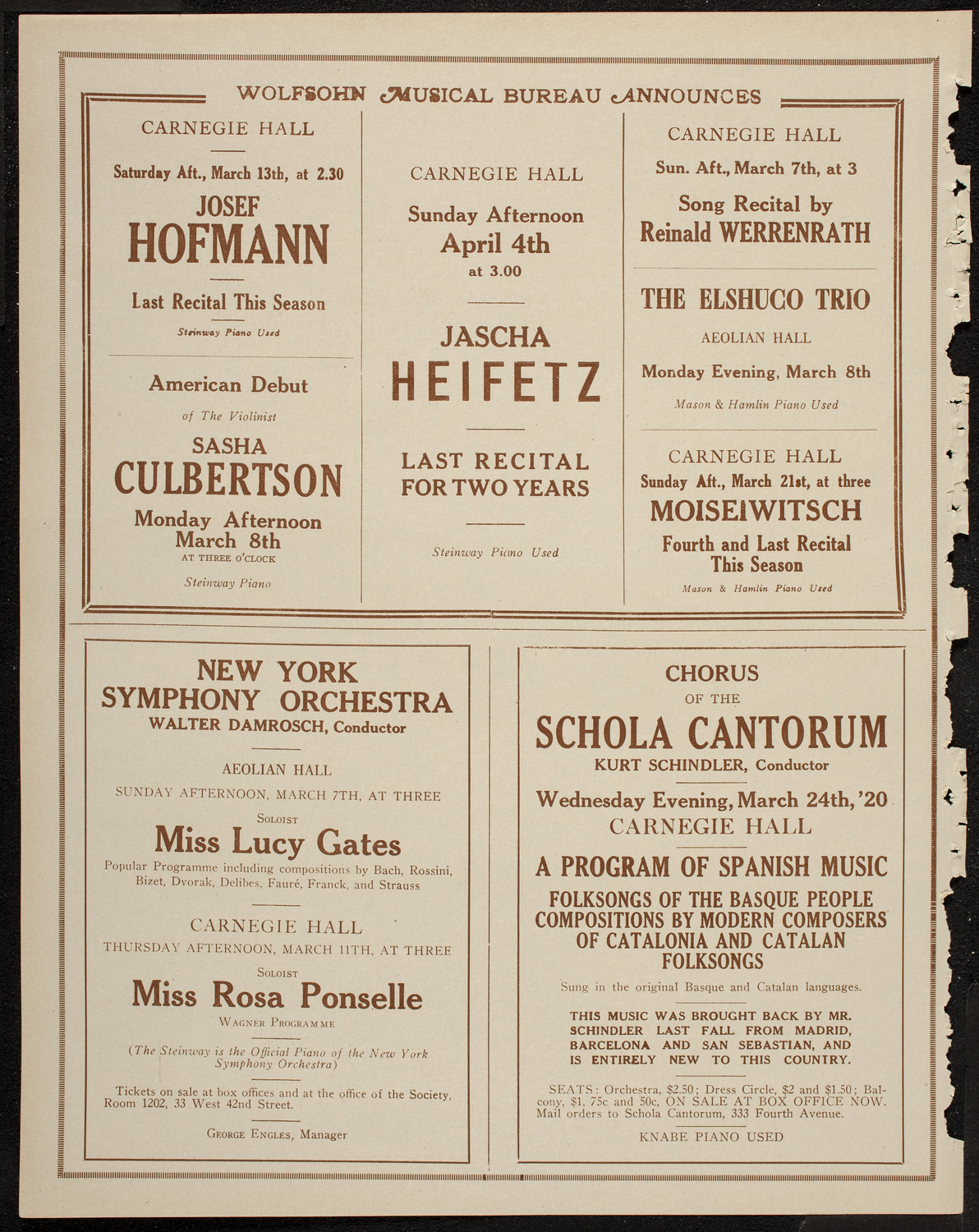 People's Liberty Chorus, February 27, 1920, program page 8