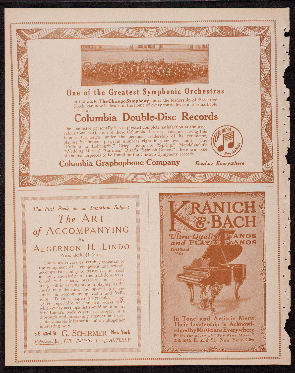 New York Philharmonic, December 8, 1916, program page 6