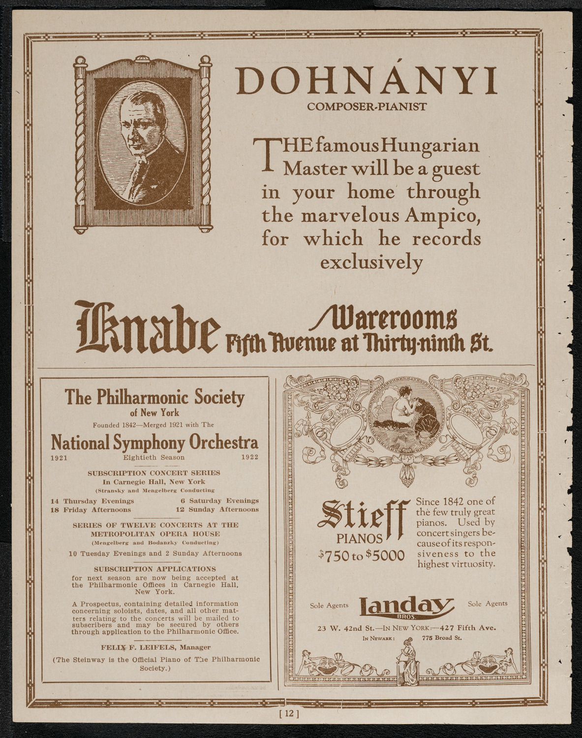 Swedish Glee Club of Brooklyn, April 24, 1921, program page 12