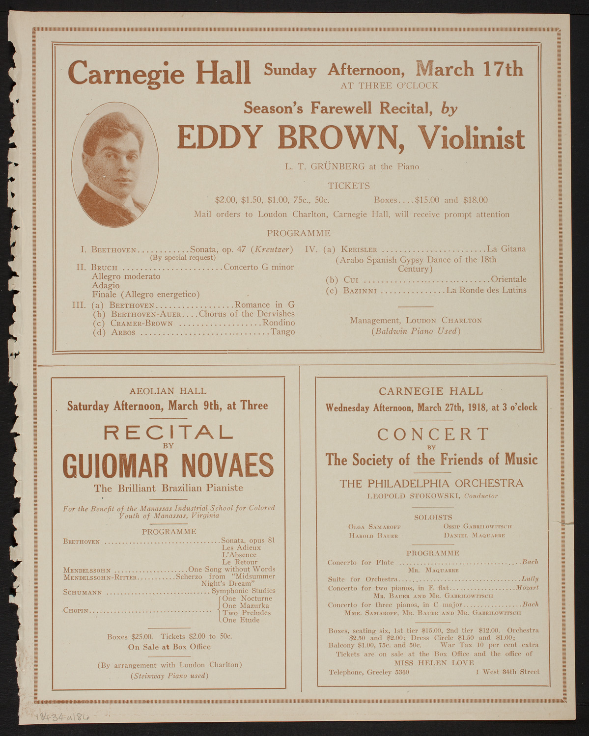 Amelita Galli-Curci, Soprano, March 4, 1918, program page 11