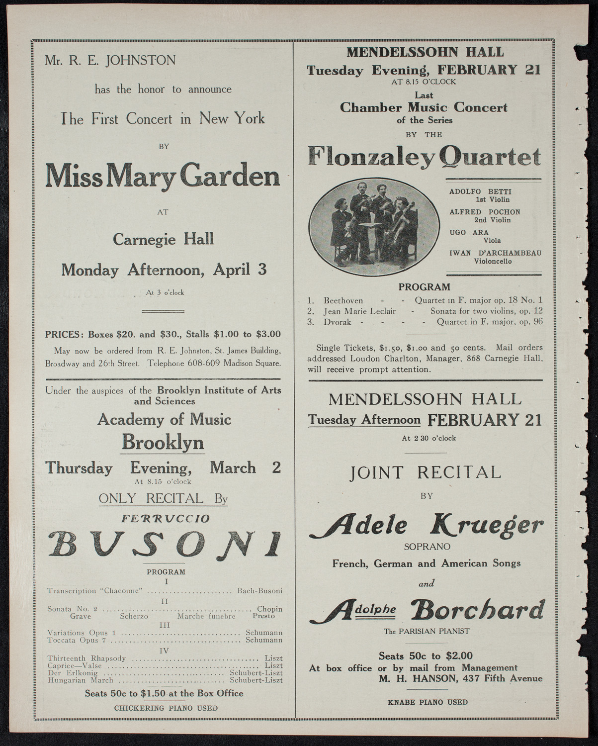 Burton Holmes Travelogue: Passion Play of 1910, February 19, 1911, program page 10