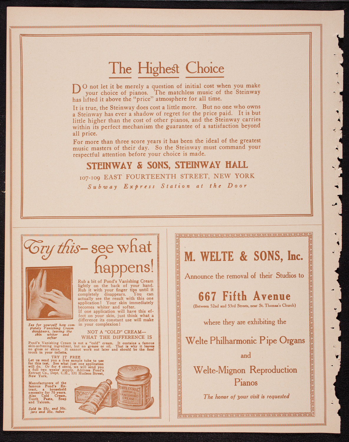 Home Symphony Concert: New York Philharmonic, November 29, 1916, program page 4