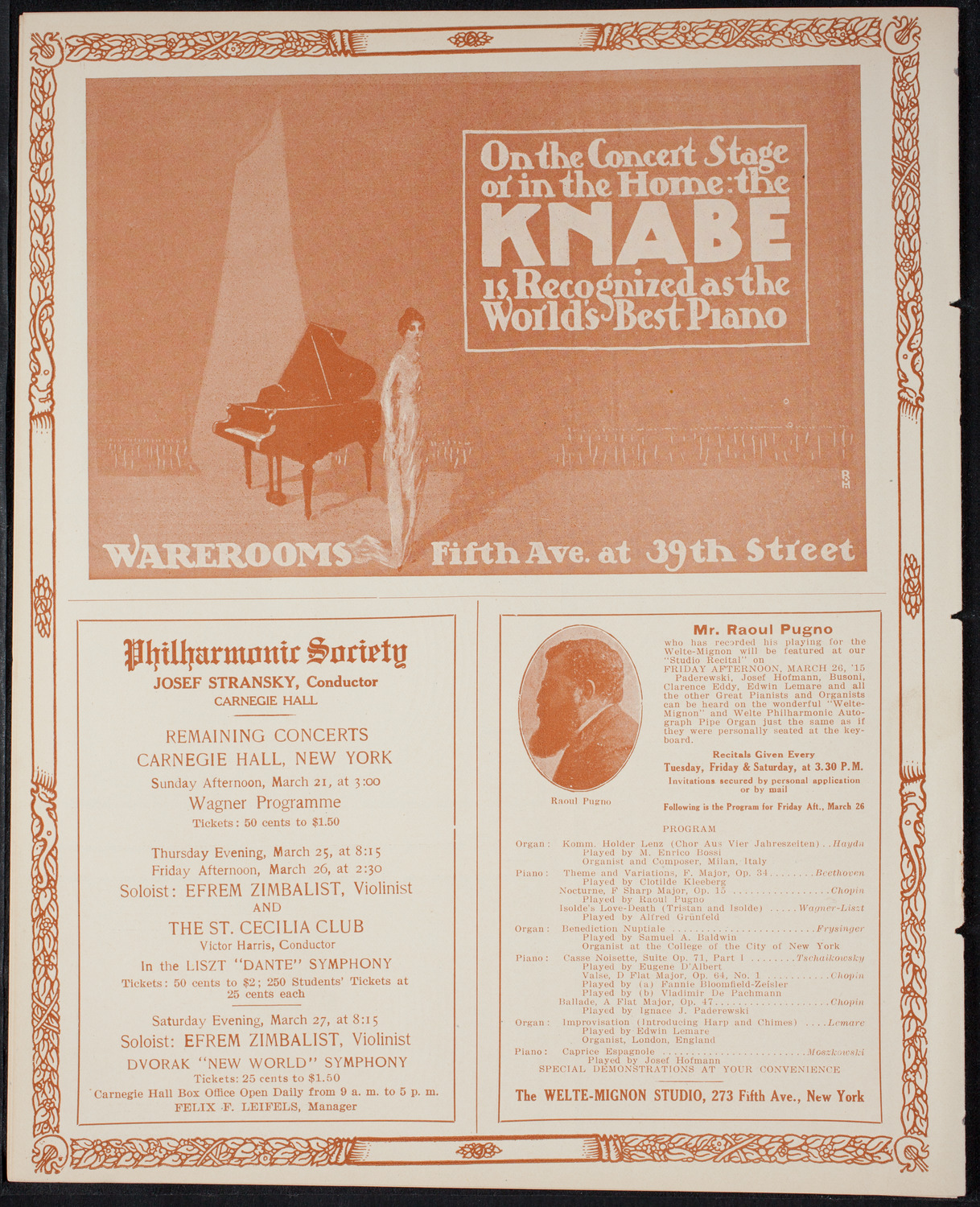 Ethel Leginska, Piano, March 19, 1915, program page 12