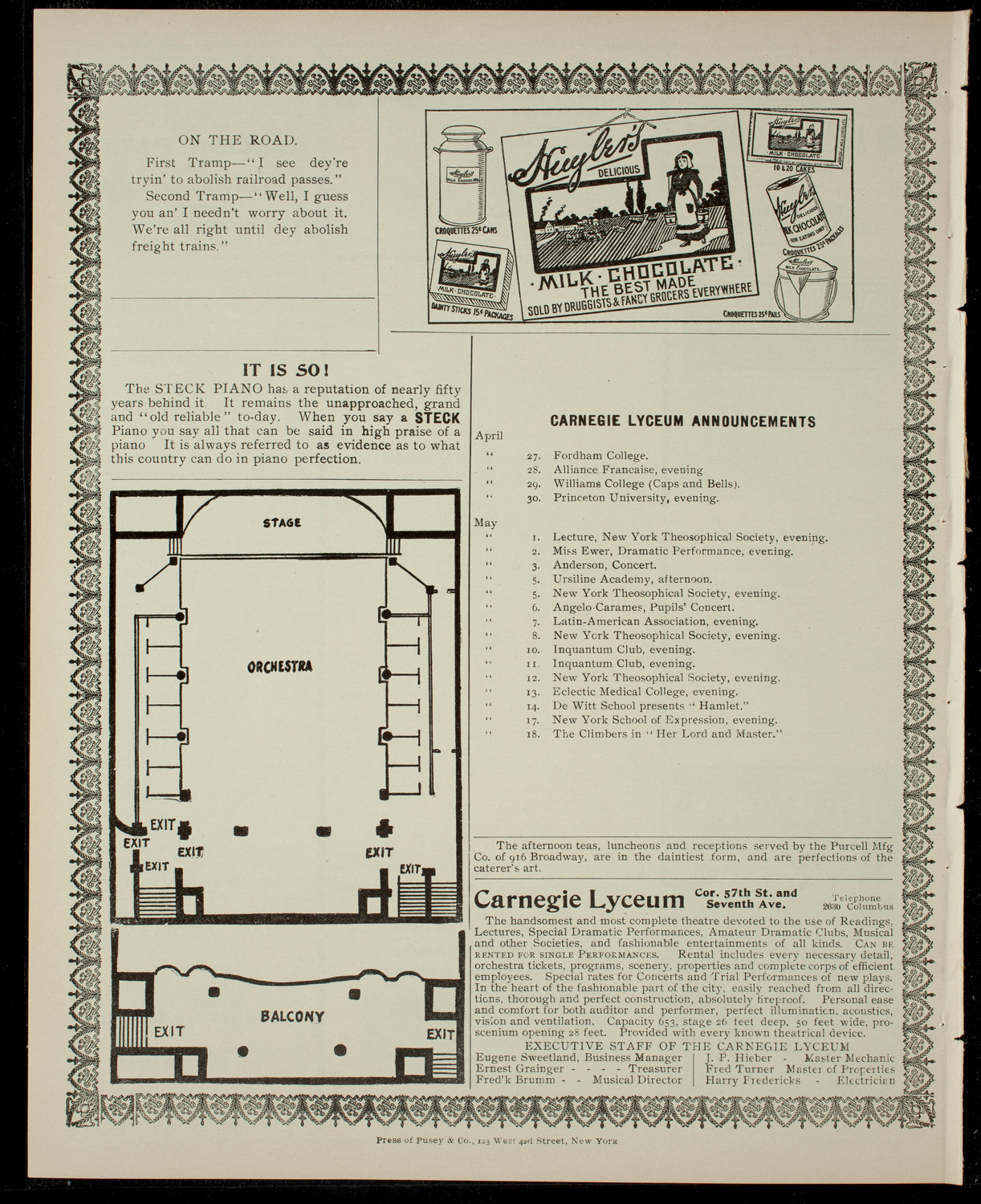 American Academy of the Dramatic Arts, April 27, 1904, program page 4