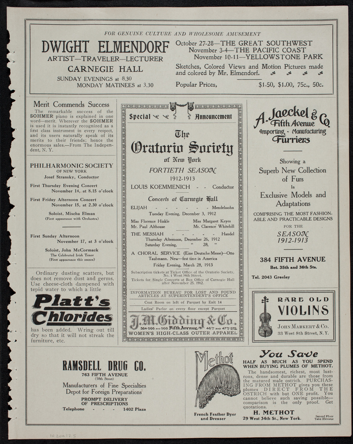 Albert Spalding, Violin, October 20, 1912, program page 9