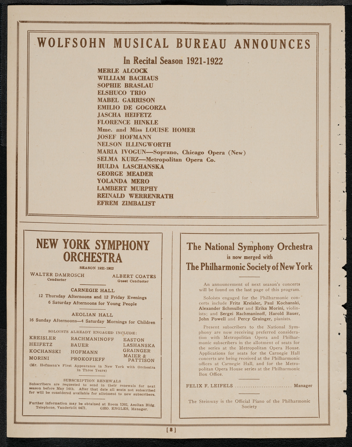 Pupils of Louise Baylis, May 21, 1921, program page 8