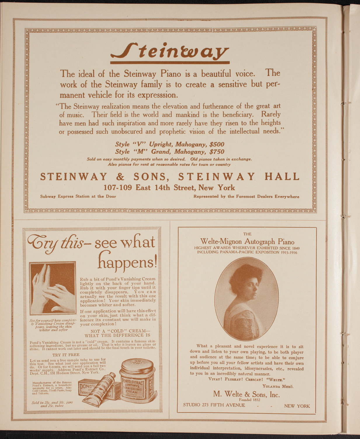 New York Philharmonic, February 6, 1916, program page 4