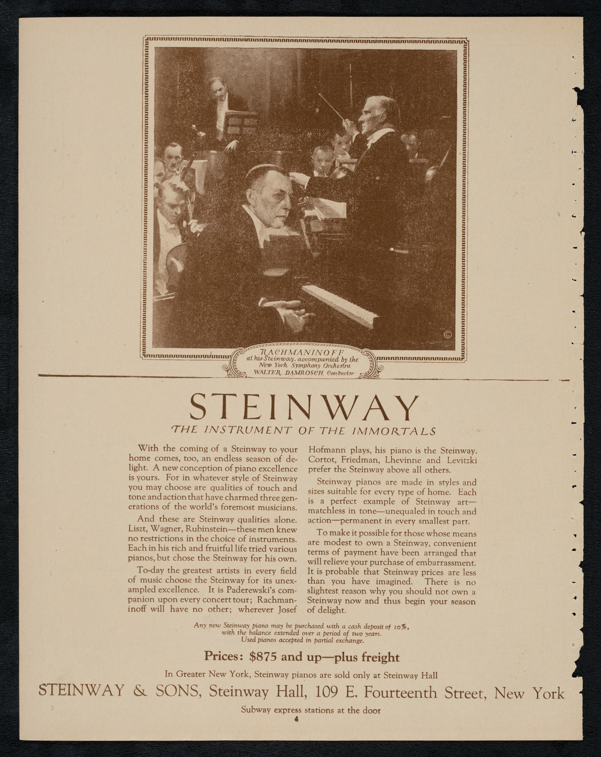 New York Philharmonic, March 23, 1923, program page 4
