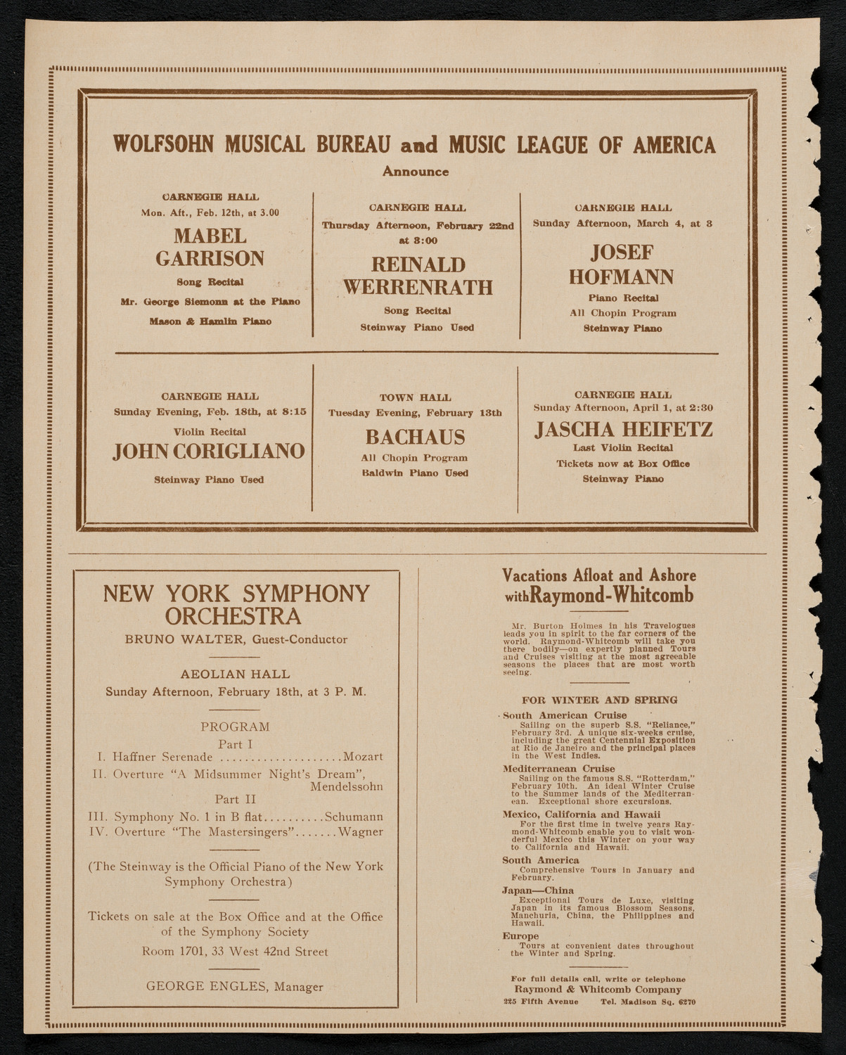 Burton Holmes Travelogue: Passion Play of Oberammergau, February 11, 1923, program page 8