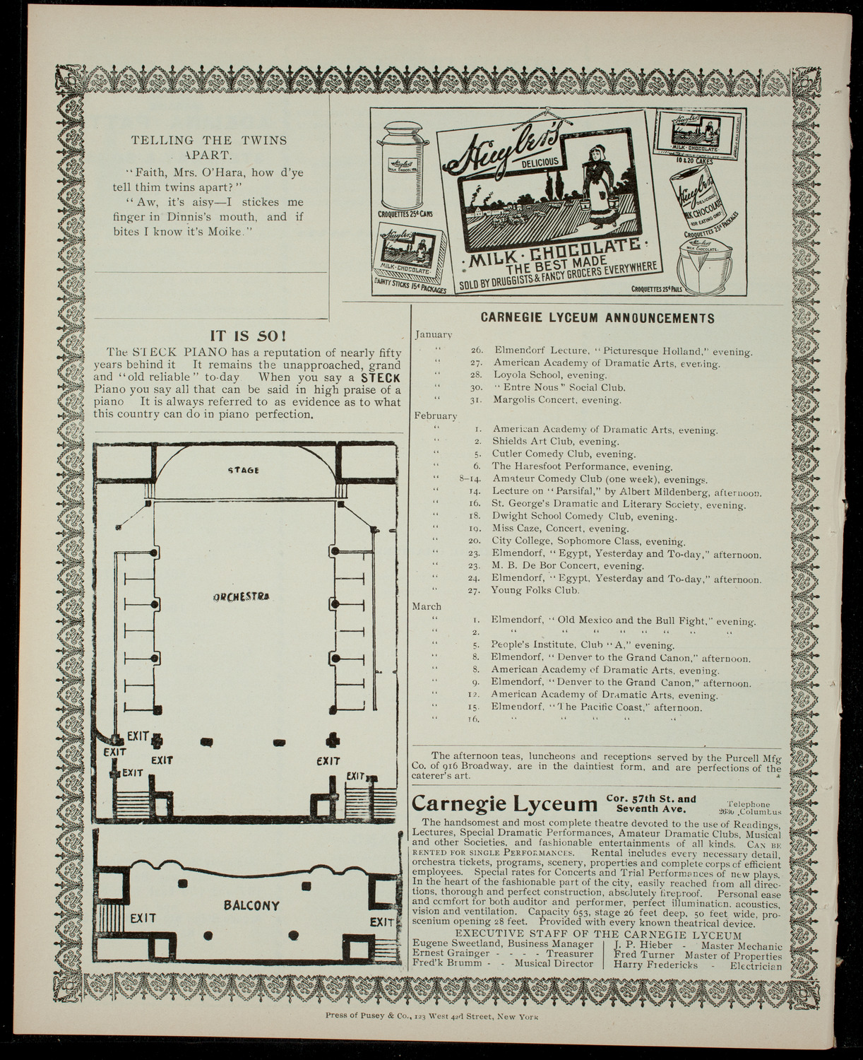 Program by L'Alliance Francaise, January 25, 1904, program page 4