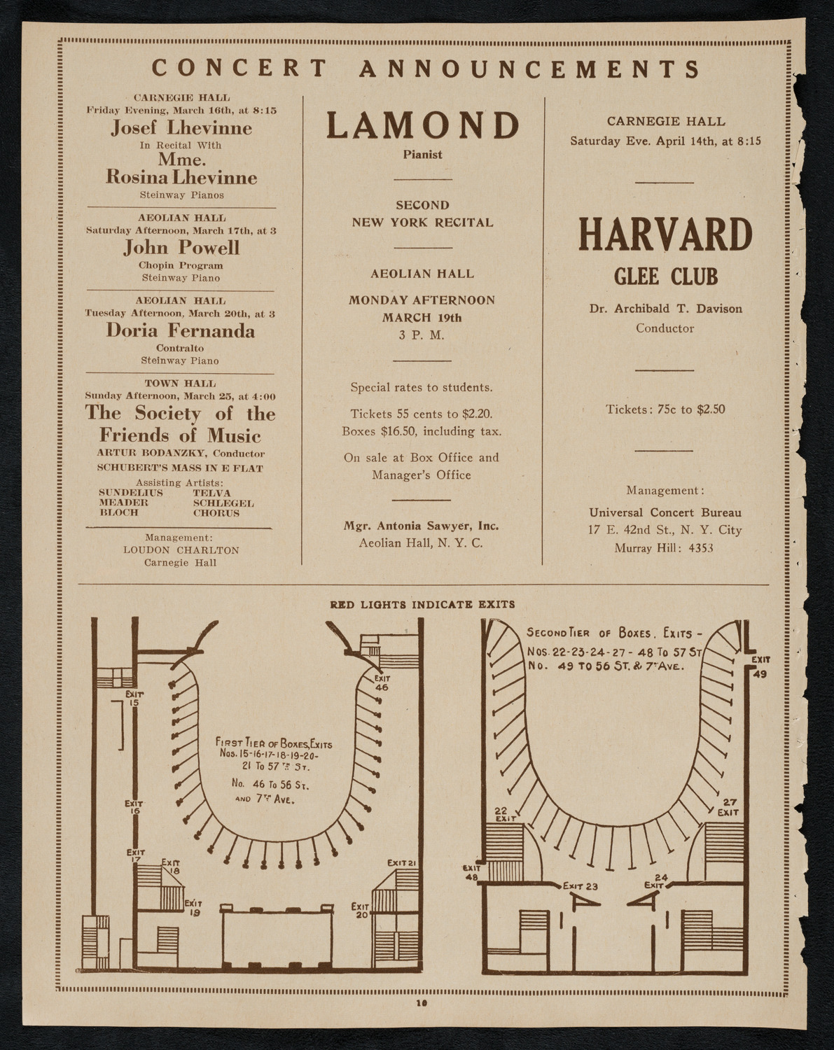 Philadelphia Orchestra, March 13, 1923, program page 10