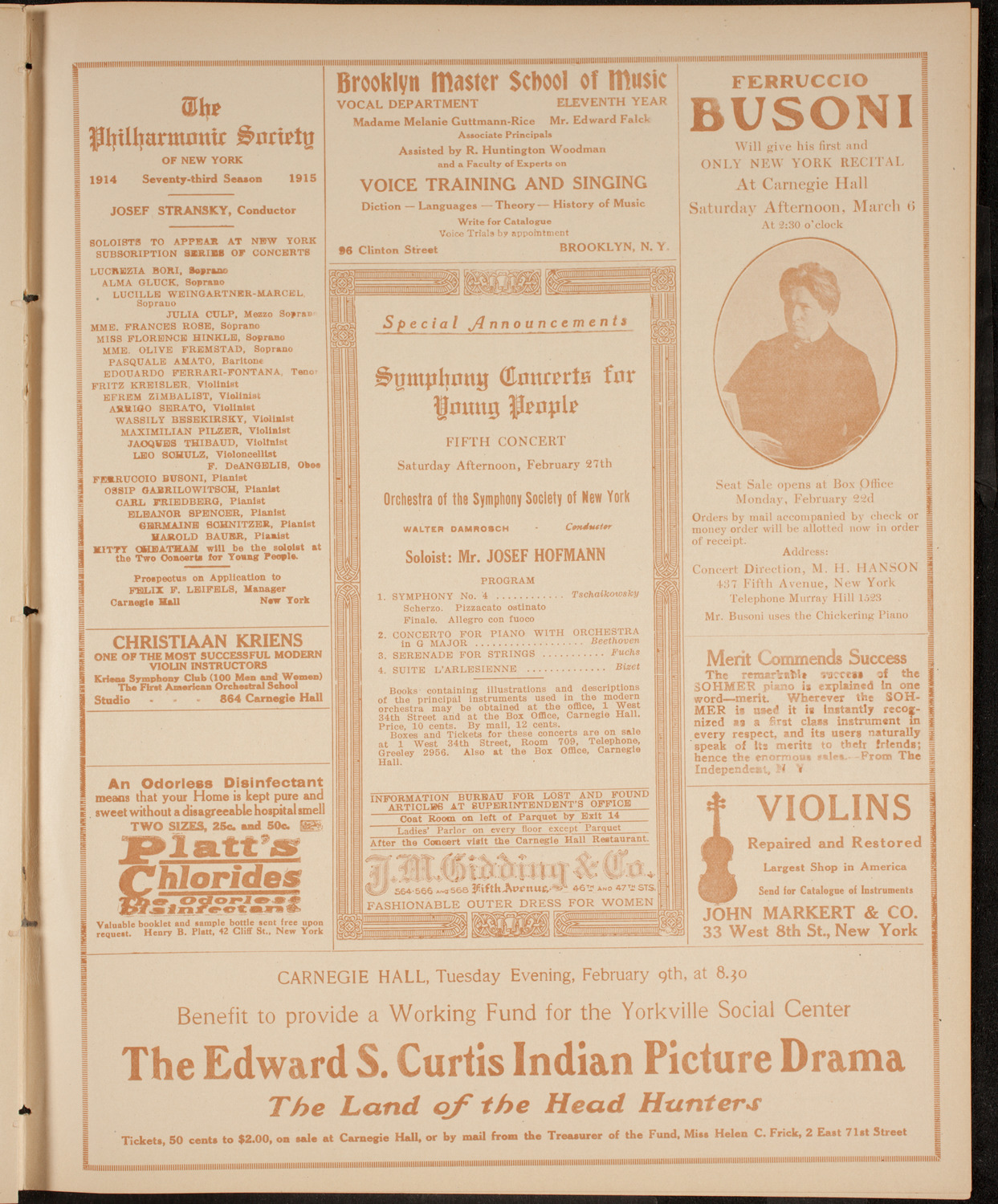 Hampton Institute Meeting and Concert, February 8, 1915, program page 9