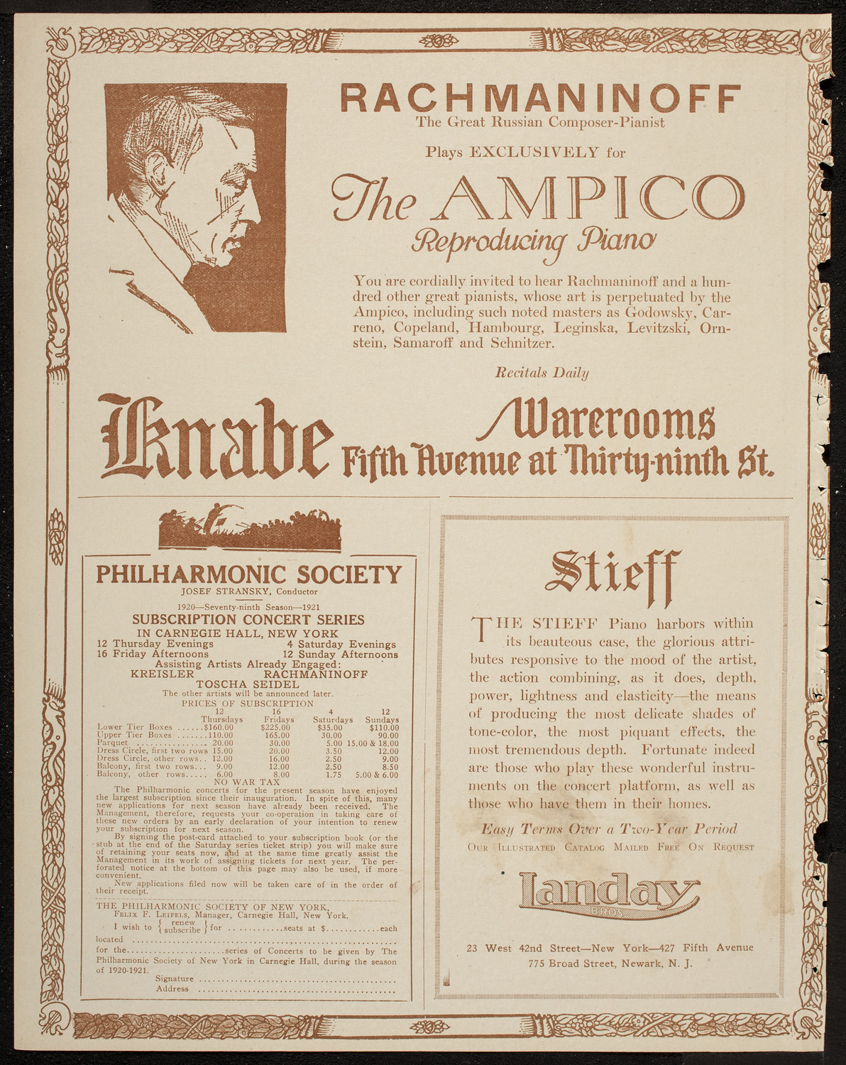 New Symphony Orchestra, April 14, 1920, program page 12