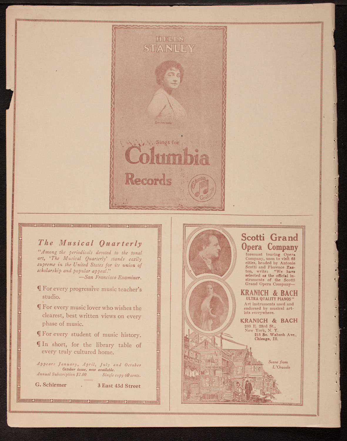 Marguerite D'Alvarez, Contralto, November 1, 1919, program page 6