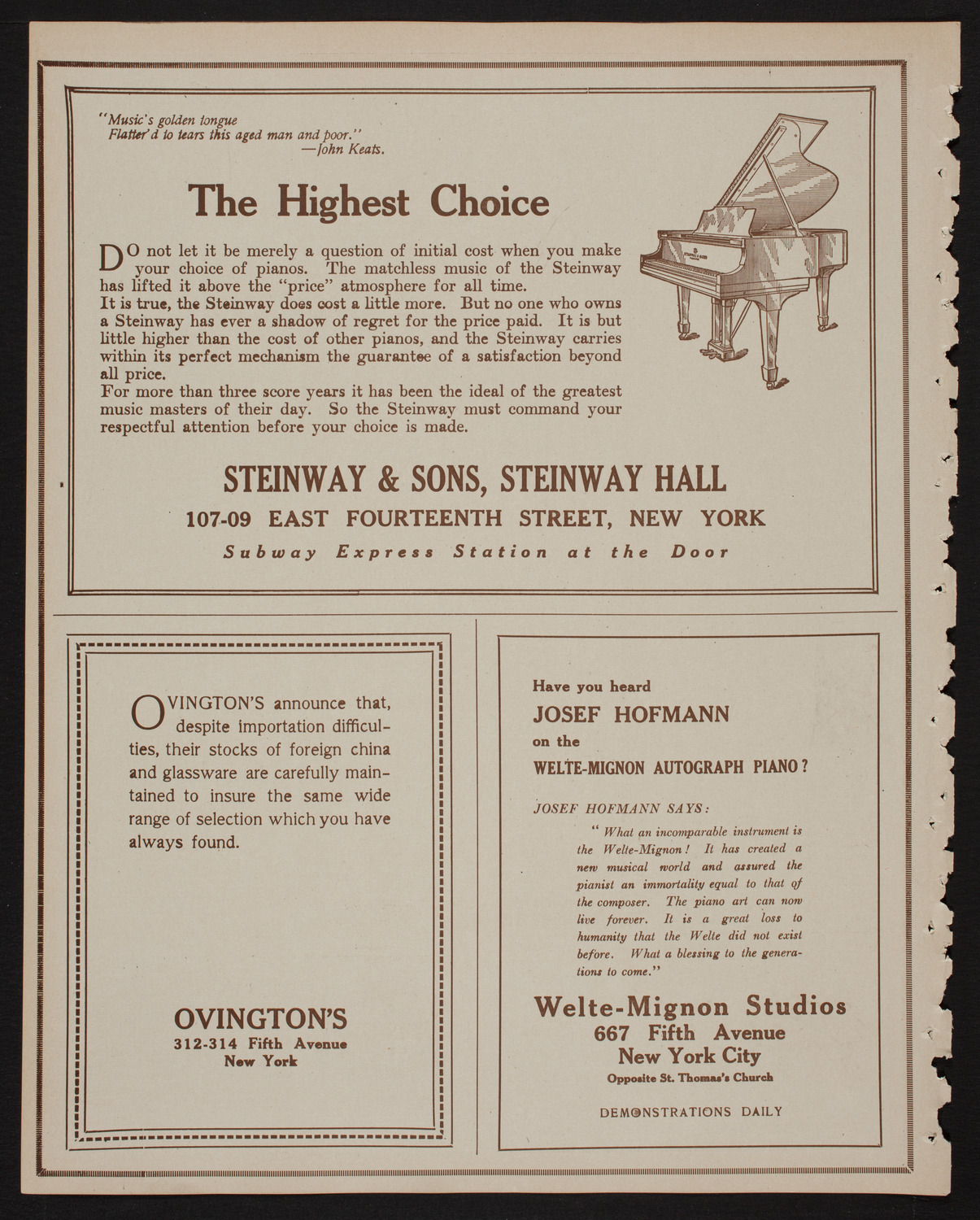 New Choral Society of New York, April 4, 1918, program page 4