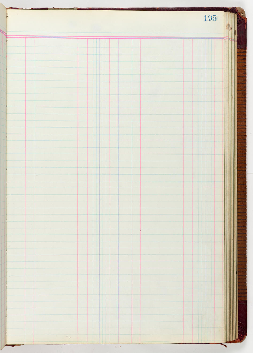 Music Hall Accounting Ledger Journal, volume 6, page 195