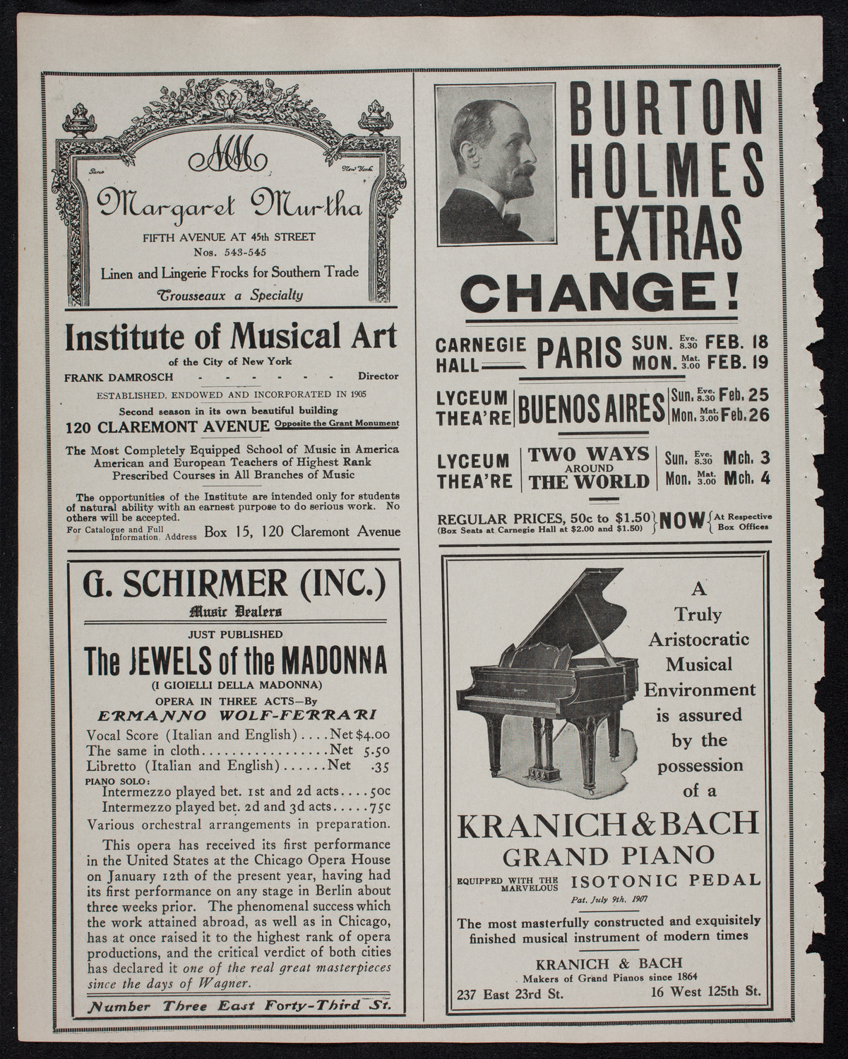 Burton Holmes Travelogue: Rio de Janeiro, February 11, 1912, program page 6