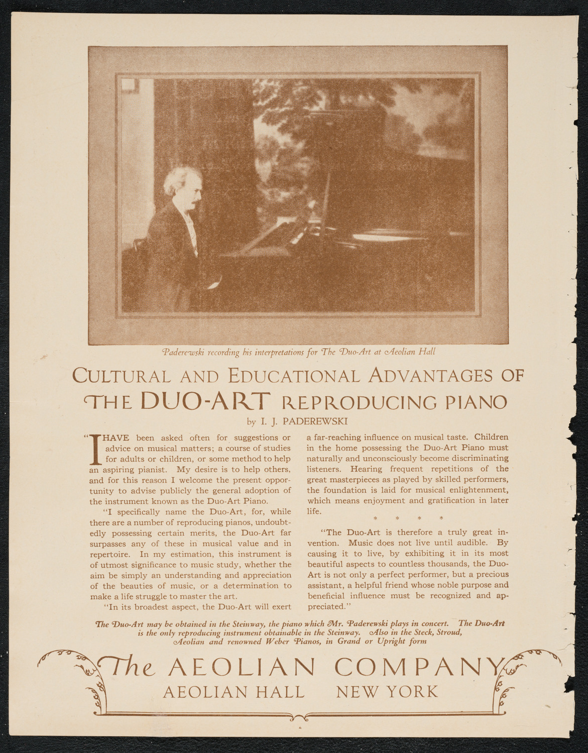 Ignacy Jan Paderewski, Piano, December 16, 1922, program page 2
