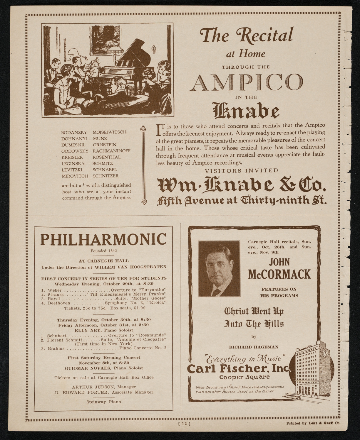 Roland Hayes, Tenor, October 25, 1924, program page 12