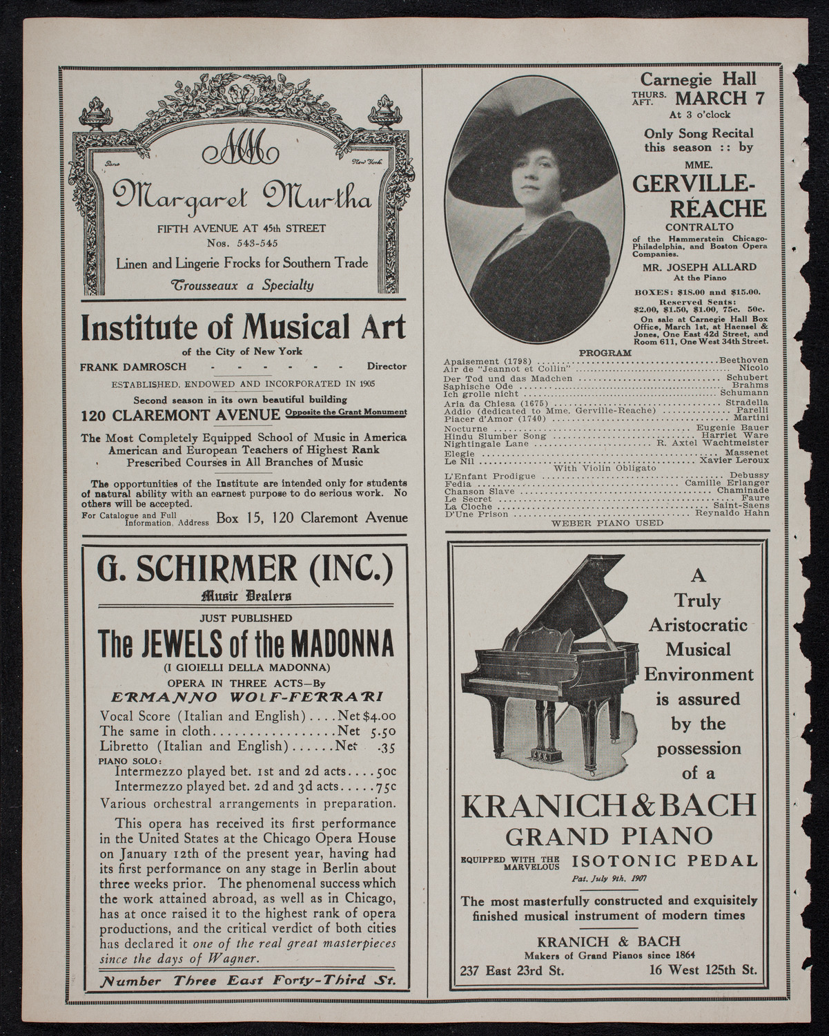 Mendelssohn Choir of Toronto with the Theodore Thomas Orchestra, February 28, 1912, program page 6