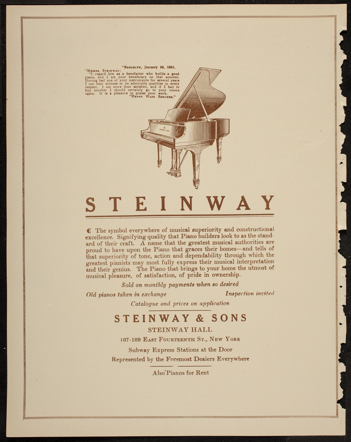 New York Philharmonic, February 29, 1920, program page 4