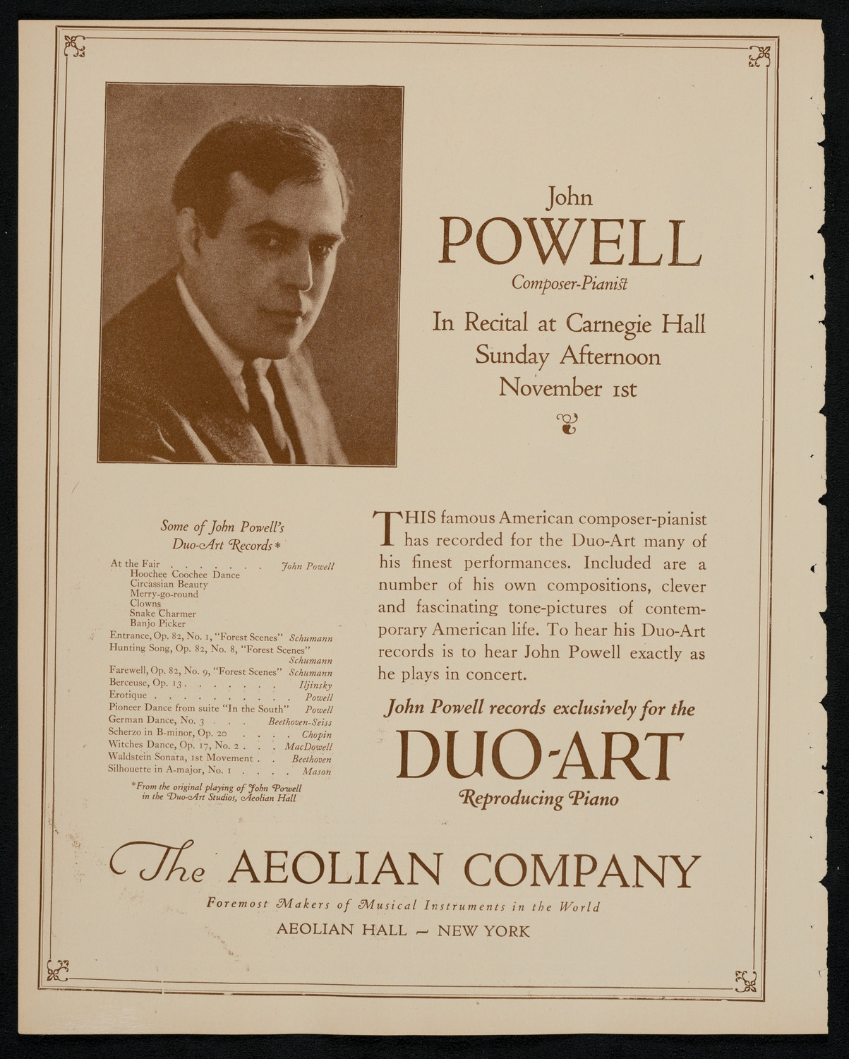 Louise Homer, Contralto, October 31, 1925, program page 2