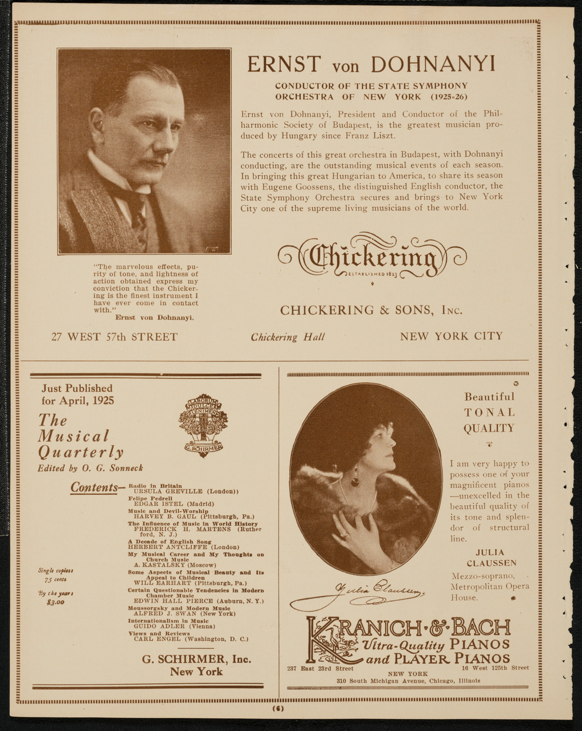 Jewish Teachers' Seminary Annual Concert, April 12, 1925, program page 6