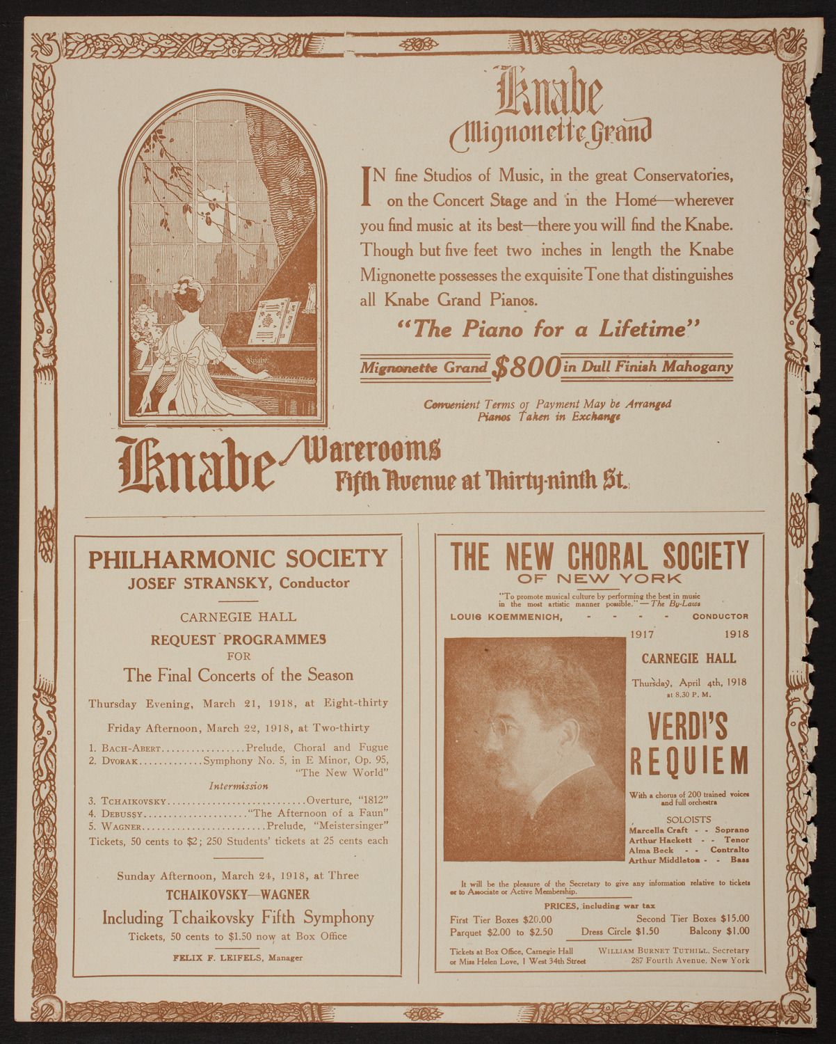 Meeting: The Humanitarian Cult, March 18, 1918, program page 12