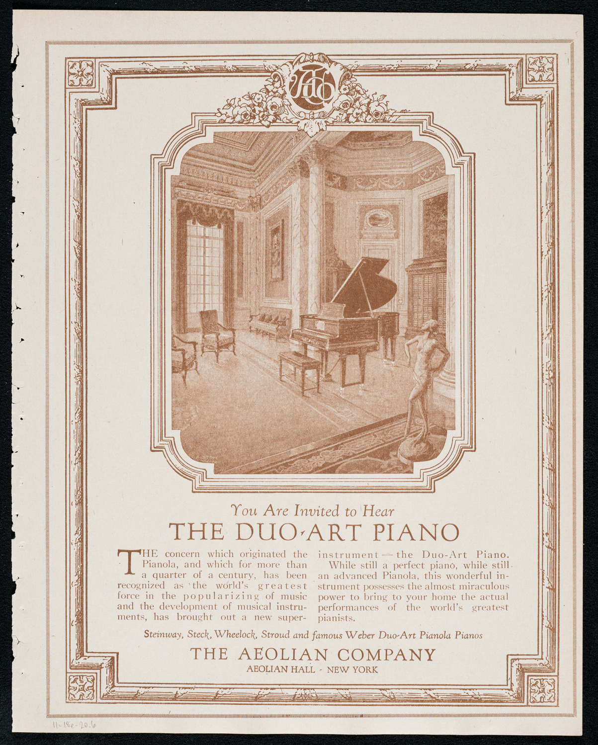 New York Philharmonic, November 18, 1920, program page 11