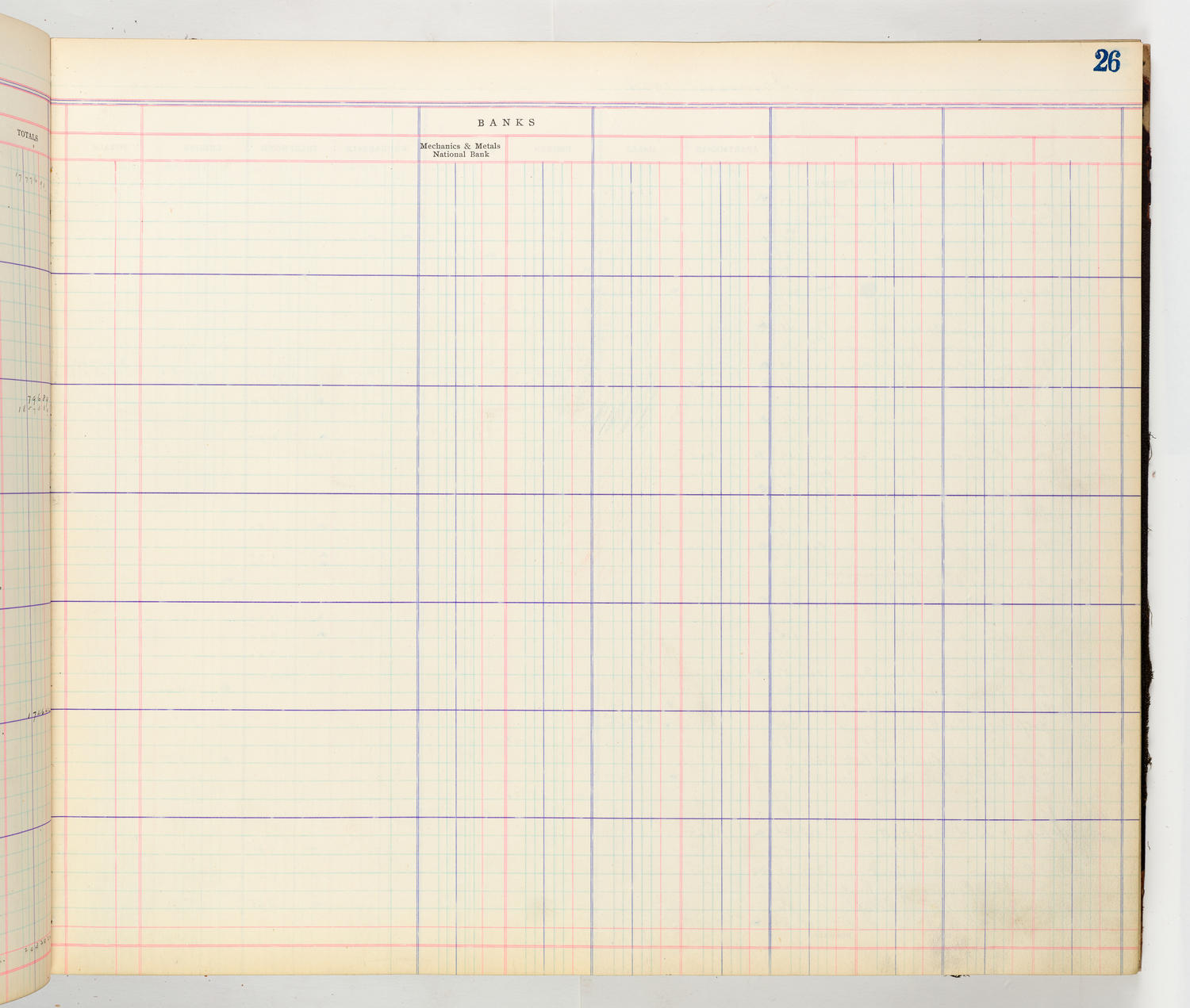 Music Hall Accounting Ledger Cash Book, volume 8, page 26b