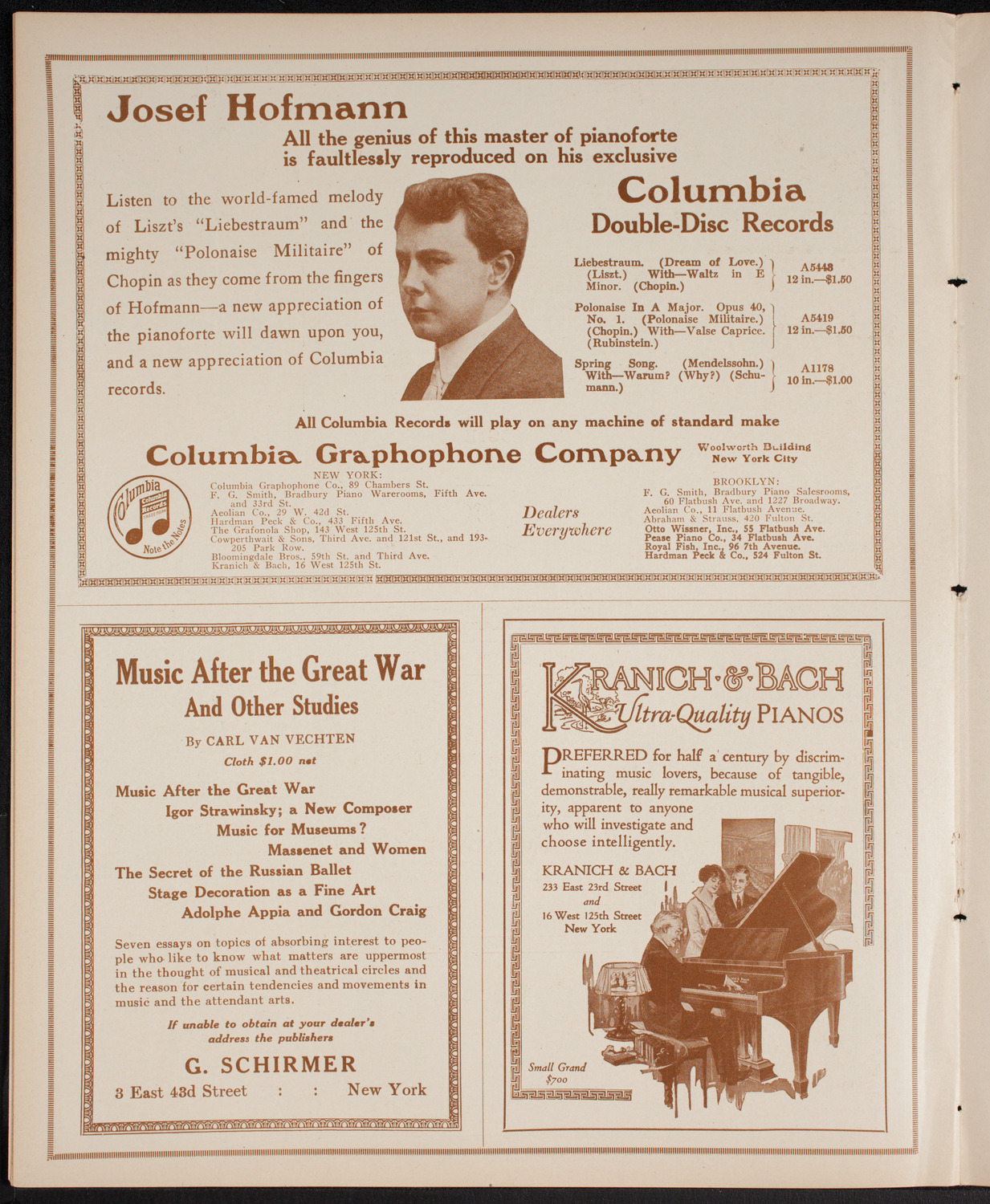 New York Philharmonic, January 21, 1916, program page 6
