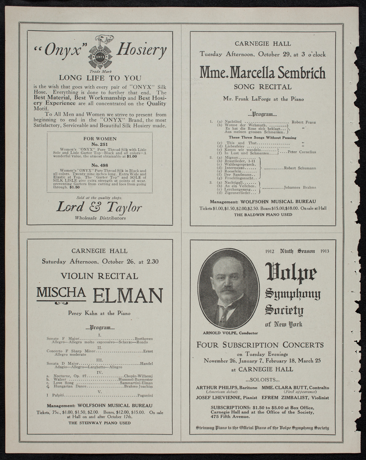 Elmendorf Lecture: The Grand Canyon, October 21, 1912, program page 8