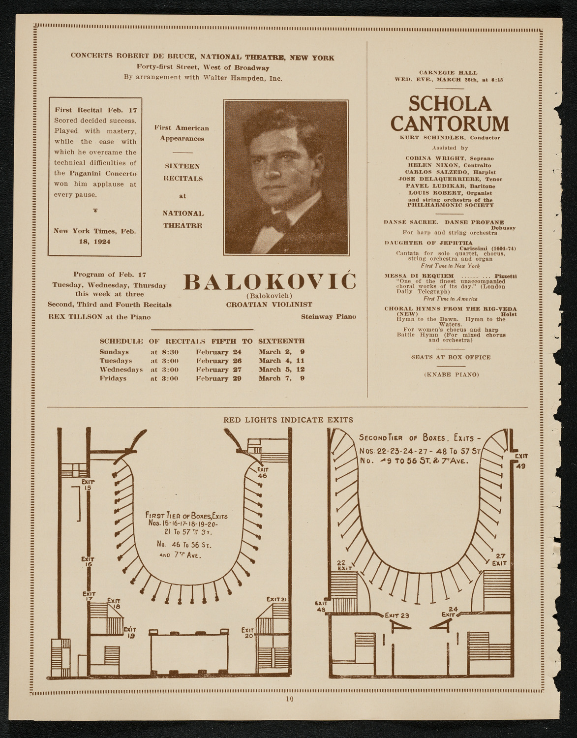 Philadelphia Orchestra and the Toronto Mendelssohn Choir, March 4, 1924, program page 10