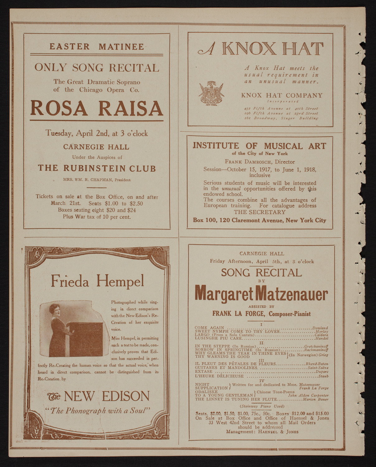 International Music Festival Chorus assisted by People's Choral Union, March 30, 1918, program page 2