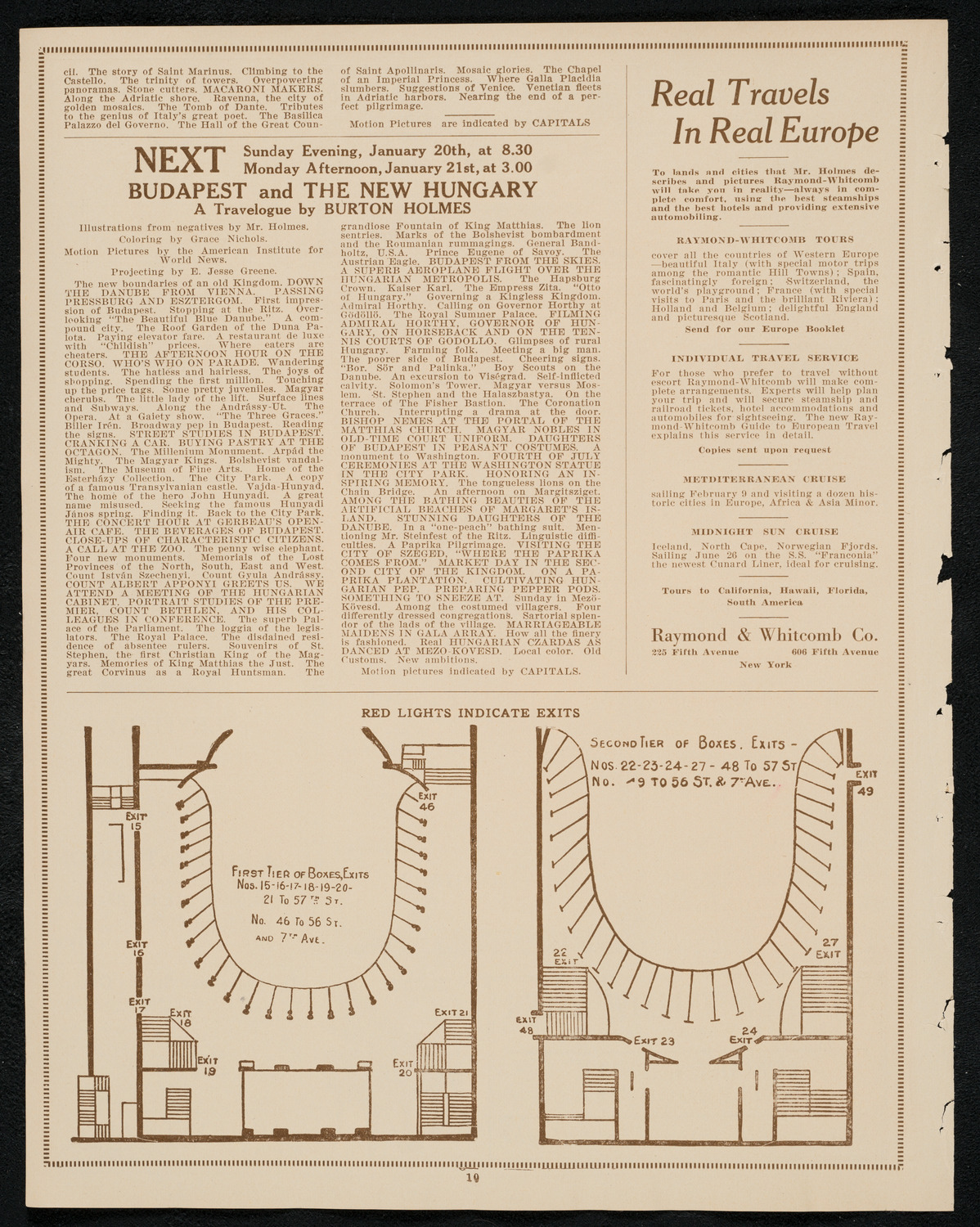 Burton Holmes Travelogue: Motoring Through Italy, January 13, 1924, program page 10